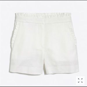 J. Crew Factory white ruffle shorts - size 8